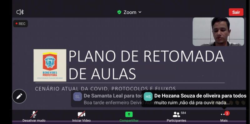  SEMED realiza formação para os servidores da educação sobre o plano de retomada das aulas na Rede Municipal de Ensino 