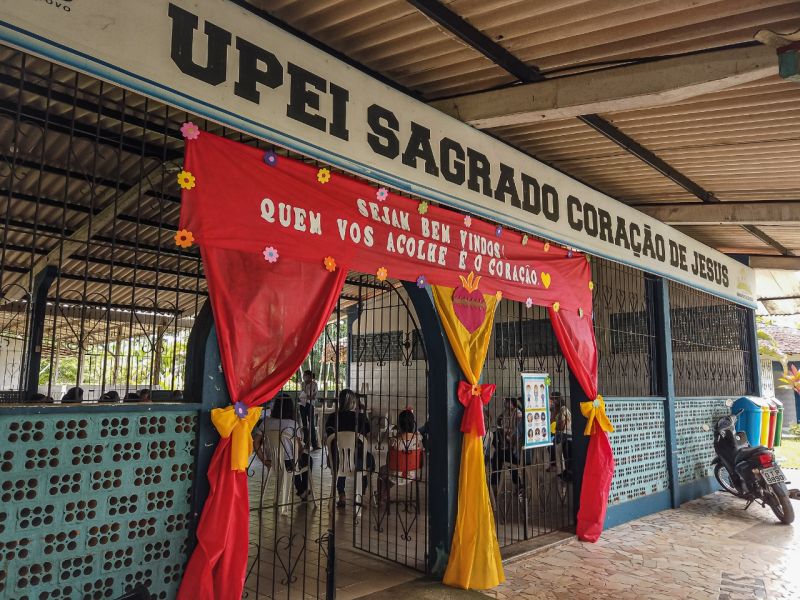 Prefeitura de Benevides realiza serviço de revitalização da Escola Sagrado Coração de Jesus 