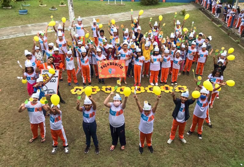 Alunos da Rede Municipal fazem mobilização de proteção contra o abuso sexual 