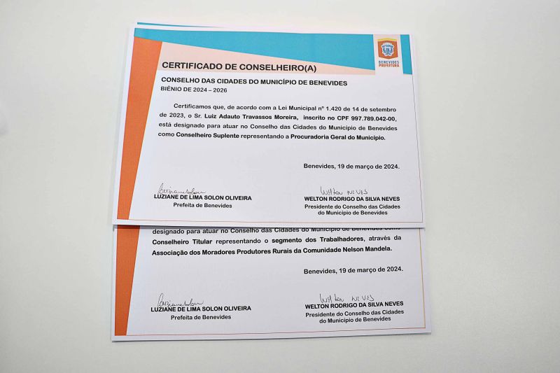 Posse dos Conselheiros e Conselhos da Cidade