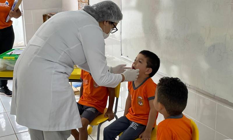 Ações de cuidado e saúde básica do Programa Saúde na Escola (PSE) são realizadas na Rede Municipal de Ensino 