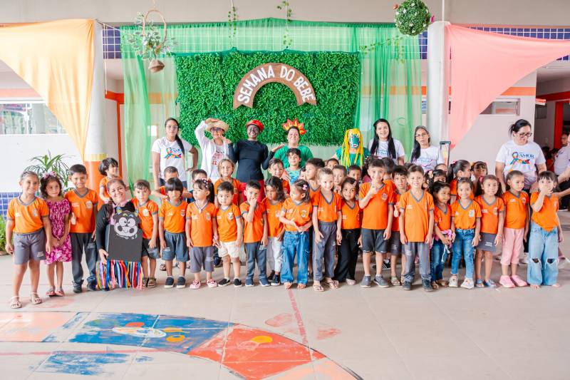 Semana do Bebê levou contação de histórias do imaginário popular para as crianças dos CMEIs de Benevides 