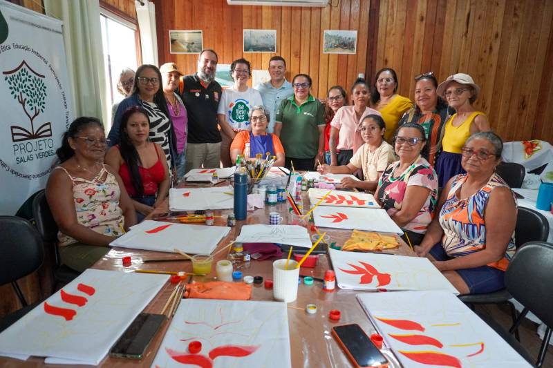 Educação ambiental foi essência para curso de pintura ecológica em tecido