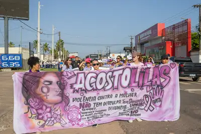 AGOSTO LILÁS- CAMINHADA DE COMBATE À VIOLÊNCIA CONTRA A MULHER